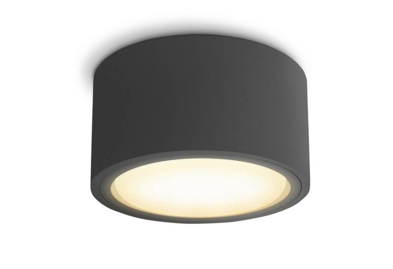 SSC-LUXon LED Aufbaustrahler CELI-X Aufputz Deckenstrahler flach anthrazit mit LED GX53 warmweiss 4, Warmweiß von SSC-LUXon