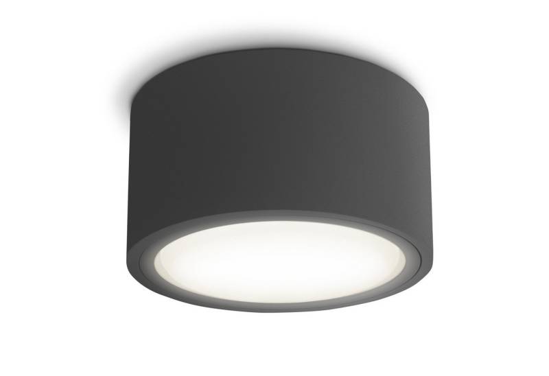 SSC-LUXon LED Aufbaustrahler CELI-X Decken Aufbauleuchte flach rund anthrazit mit LED GX53 3W, Neutralweiß von SSC-LUXon