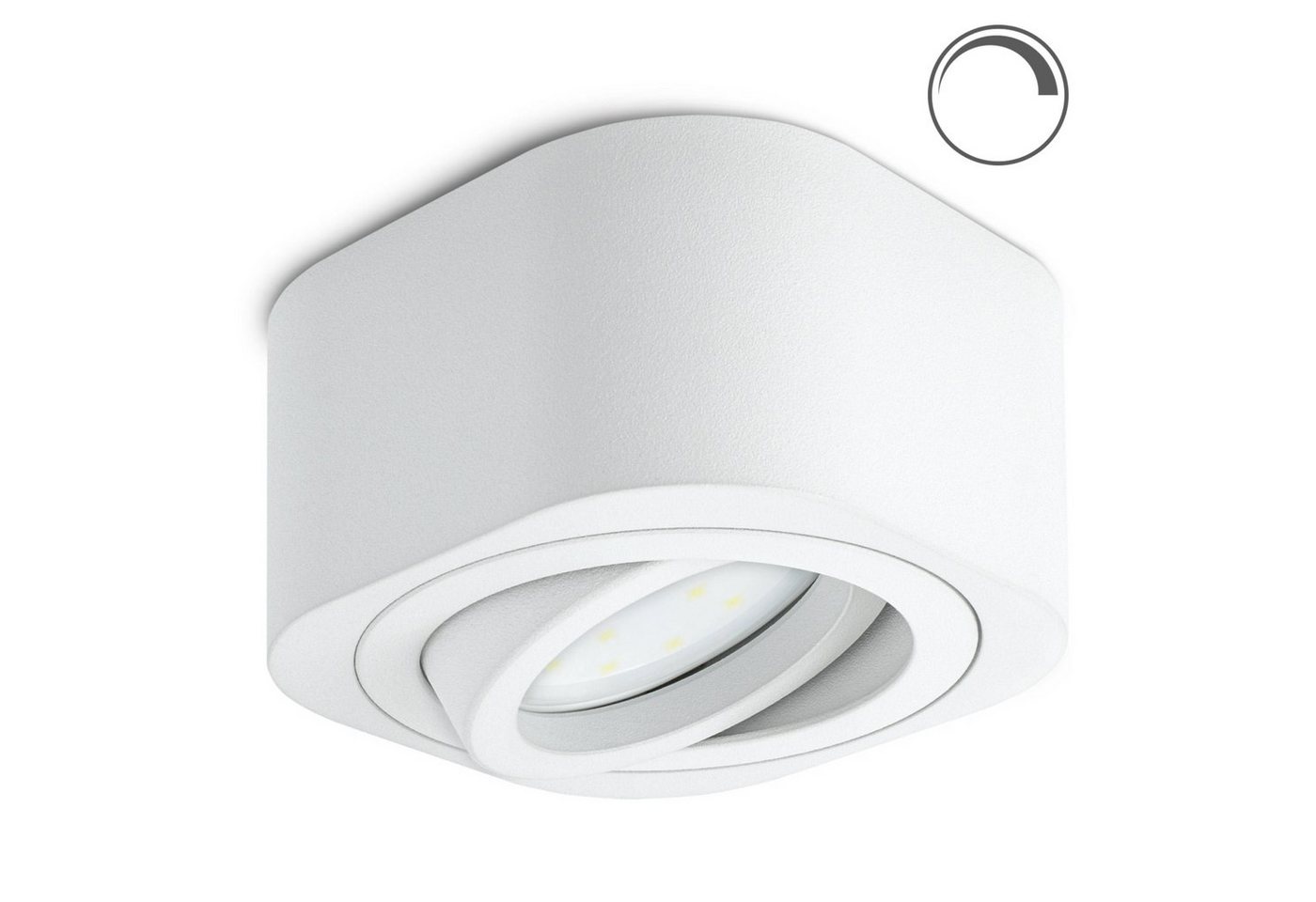 SSC-LUXon LED Aufbaustrahler TEARA LED Aufbauspot weiß flach 6W dimmbar 3CCT Deckenstrahler, Warmweiß bis Tageslicht SSC-LUXon LED Aufbaustrahler TEARA LED Aufbauspot weiß flach 6W dimmbar 3CCT Deckenstrahler, Warmweiß bis Tageslicht von SSC-LUXon