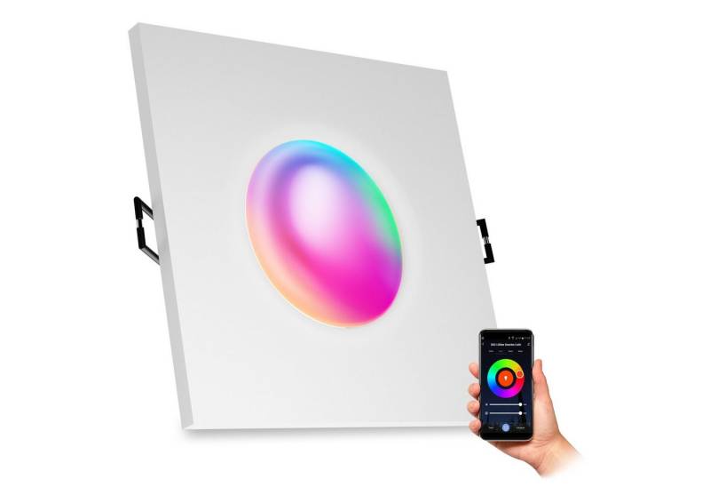 SSC-LUXon LED Einbaustrahler Einbaustrahler BEDA in weiss & quadratisch IP65 GU10 Smart 5W dimmbar, RGB & Weißtöne von SSC-LUXon