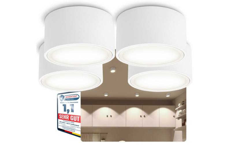 SSC-LUXon LED Aufbaustrahler Flache Aufbauleuchte CELI-X mit LED GX53 5W neutralweiss Spot rund, Neutralweiß von SSC-LUXon
