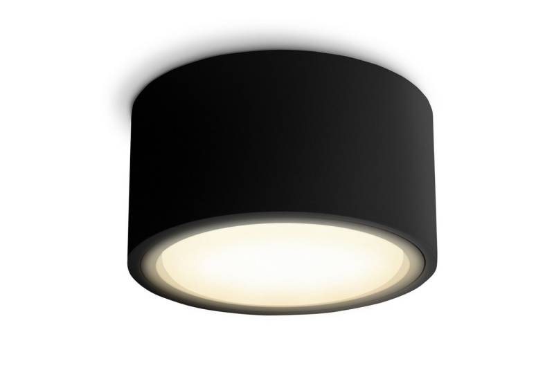 SSC-LUXon LED Aufbaustrahler Flacher LED Aufbaustrahler CELI-X dimmbar in rund & matt schwarz, Warmweiß von SSC-LUXon