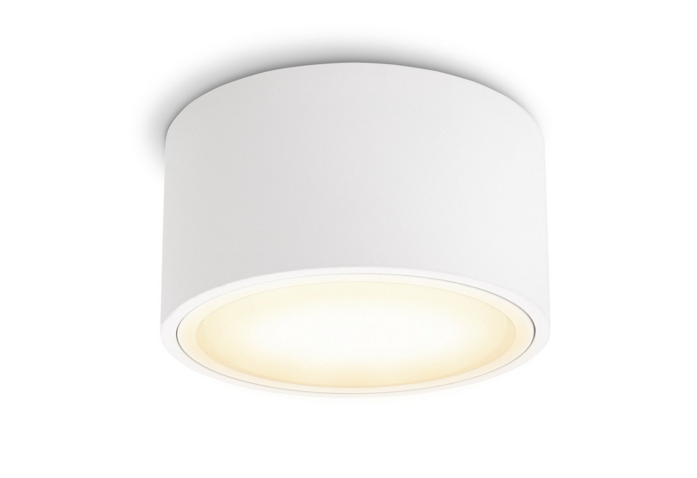 SSC-LUXon LED Aufbaustrahler Flacher LED Aufbaustrahler CELI-X in rund & matt weiss mit 5W, Warmweiß von SSC-LUXon