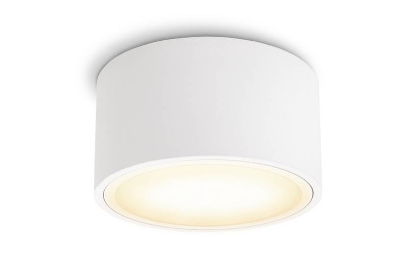 SSC-LUXon LED Aufbaustrahler Flacher LED Aufbaustrahler CELI-X in rund & matt weiss mit 5W, Warmweiß von SSC-LUXon