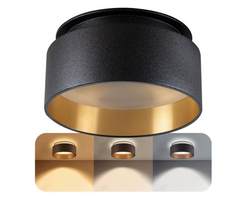 SSC-LUXon LED Aufbaustrahler Sudara LED Einbauspot schwarz gold 6W dimmbar 3CCT Design Spot, Warmweiß bis Tageslicht SSC-LUXon LED Aufbaustrahler Sudara LED Einbauspot schwarz gold 6W dimmbar 3CCT Design Spot, Warmweiß bis Tageslicht von SSC-LUXon