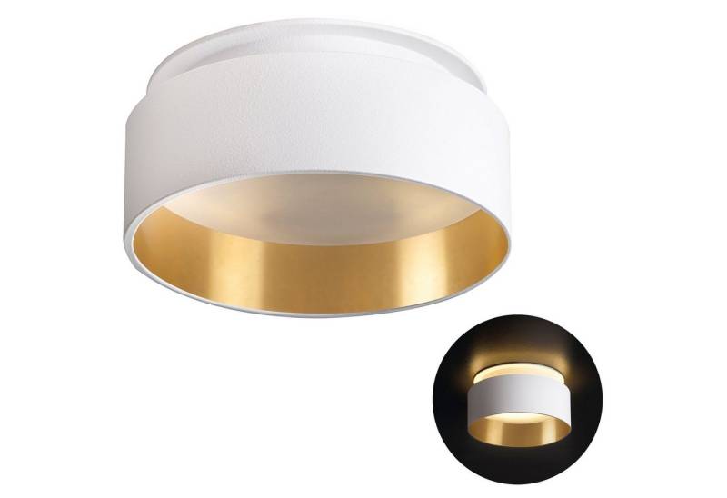 SSC-LUXon LED Aufbaustrahler Sudara LED Einbaustrahler weiss gold indirektes Licht mit LED Modul, Warmweiß von SSC-LUXon