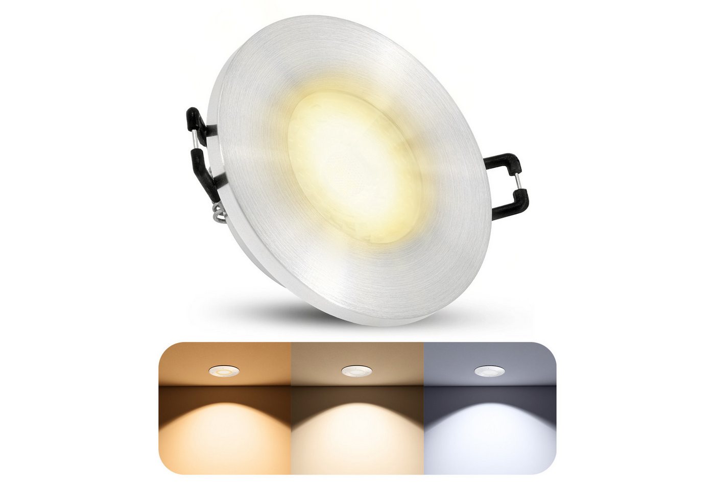 SSC-LUXon LED Außen-Deckenleuchte BEDA LED Einbauspot IP65 Alu gebürstet 6W dimmbar warm/neutral/kalt, Warmweiß bis Tageslicht SSC-LUXon LED Außen-Deckenleuchte BEDA LED Einbauspot IP65 Alu gebürstet 6W dimmbar warm/neutral/kalt, Warmweiß bis Tageslicht von SSC-LUXon