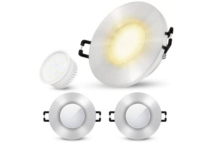 SSC-LUXon LED Außen-Deckenleuchte BEDA Einbauspot IP65 flach mit LED Modul wechselbar warmweiss 230V 4W, Extra Warmweiß von SSC-LUXon