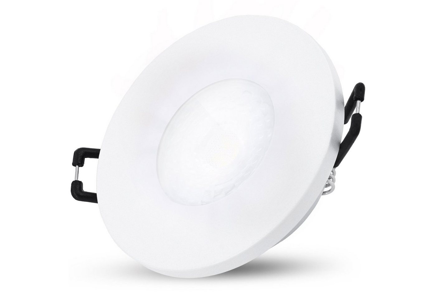 SSC-LUXon Außen-Deckenleuchte BEDA Einbauspot IP65 mit LED GU10 Lampe 38° tauschbar 3W neutralweiss, Neutralweiß von SSC-LUXon