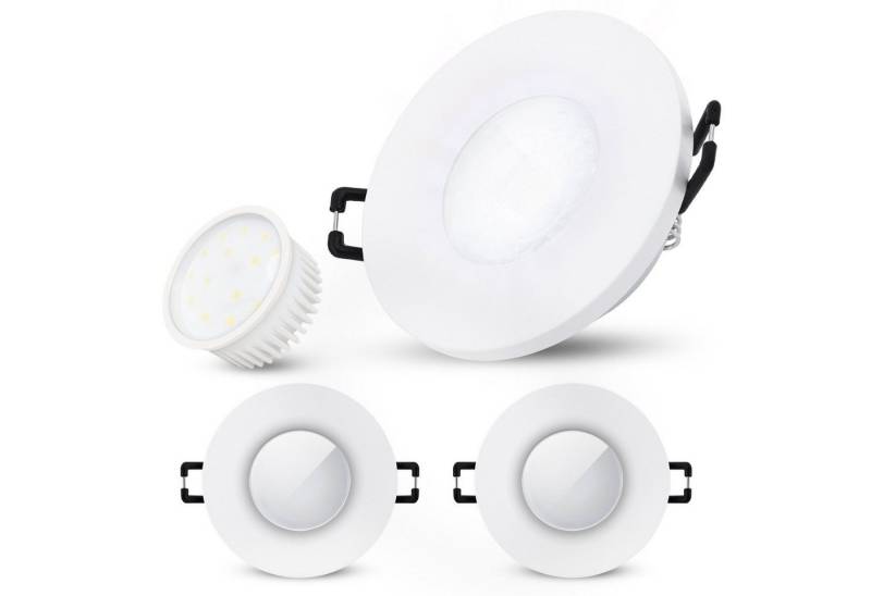 SSC-LUXon LED Außen-Deckenleuchte BEDA Einbaustrahler flach IP65 mit LED Modul dimmbar 230V neutralweiss, Neutralweiß von SSC-LUXon