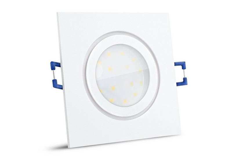 SSC-LUXon LED Außen-Deckenleuchte QW-2 Einbauspot dimmbar flach IP44 mit LED Modul 4W warmweiss 230V, Warmweiß von SSC-LUXon