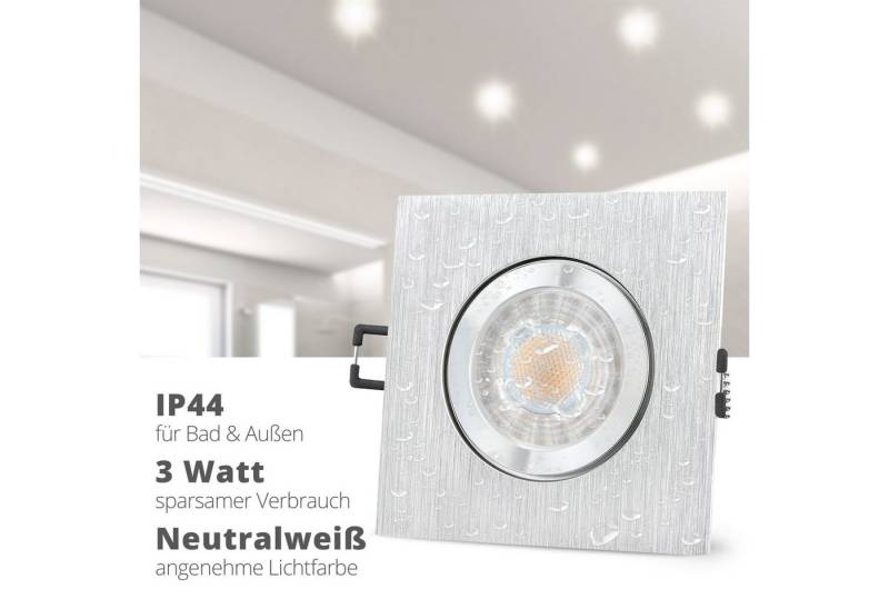 SSC-LUXon LED Außen-Deckenleuchte QW-2 LED Einbauspot fuer Bad & Aussen IP44 Alu quadratisch mit LED, Neutralweiß SSC-LUXon LED Außen-Deckenleuchte QW-2 LED Einbauspot fuer Bad & Aussen IP44 Alu quadratisch mit LED, Neutralweiß von SSC-LUXon