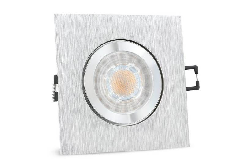 SSC-LUXon LED Außen-Deckenleuchte QW-2 LED Einbauspot fuer Bad & Aussen IP44 Alu quadratisch mit LED, Warmweiß von SSC-LUXon