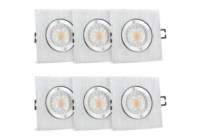 SSC-LUXon LED Außen-Deckenleuchte QW-2 LED Einbauspot fuer Bad & Aussen IP44 Alu quadratisch mit LED, Extra Warmweiß von SSC-LUXon