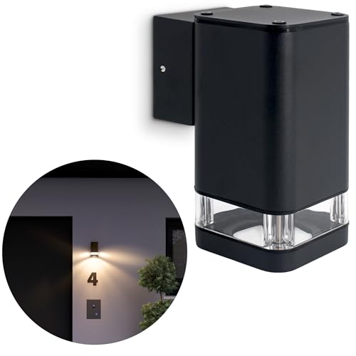 SSC-LUXon Außenleuchte ATUNI außen up oder down mit IP54 Wetterschutz - LED wandaufbauleuchte 1-Flammig schwarz inkl. 3W GU10 Lampe 230V SSC-LUXon Außenleuchte ATUNI außen up oder down mit IP54 Wetterschutz - LED wandaufbauleuchte 1-Flammig schwarz inkl. 3W GU10 Lampe 230V von SSC-LUXon