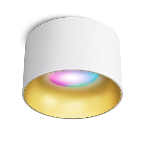 SSC-LUXon BAHIO Design Einbau LED Leuchte gold weiß Smarthome WLAN LED Lampe RGB+CCT - Spot Strahler kompatibel mit Alexa, Siri & Google von SSC-LUXon
