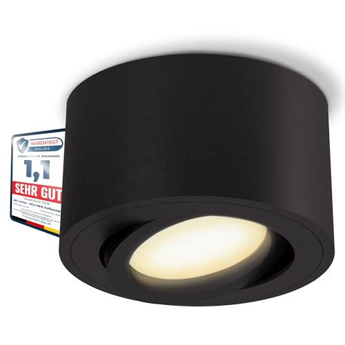 SSC-LUXon CELI-1BM LED Aufbauspot schwarz dimmbar und schwenkbar LED warmweiß - Aufbau Lampe flach rund mit LED Leuchtmittel SSC-LUXon CELI-1BM LED Aufbauspot schwarz dimmbar und schwenkbar LED warmweiß - Aufbau Lampe flach rund mit LED Leuchtmittel von SSC-LUXon