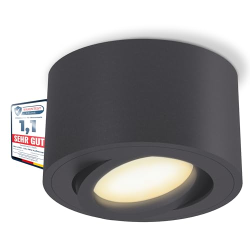 SSC-LUXon CELI-1N LED Deckenstrahler 230V Aufbau mit fourSTEP Dimmbar ohne Dimmer - Spot mit engem Abstrahlwinkel 4W warmweiß 230V von SSC-LUXon