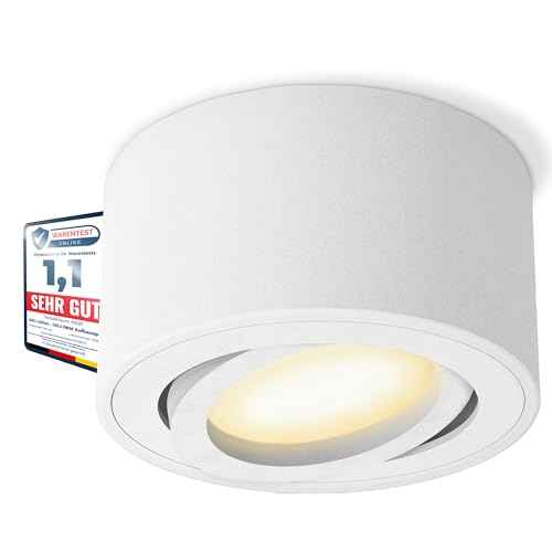 SSC-LUXon CELI-1WM Aufbauspot dimmbar und schwenkbar LED warmweiß - Aufputz Strahler Decke flach weiß rund mit LED Leuchtmittel SSC-LUXon CELI-1WM Aufbauspot dimmbar und schwenkbar LED warmweiß - Aufputz Strahler Decke flach weiß rund mit LED Leuchtmittel von SSC-LUXon