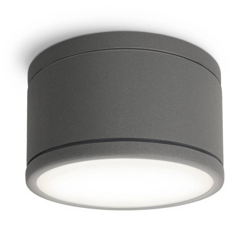 SSC-LUXon CELI-WX LED Aufbauleuchte Flach IP44 Anthrazit Rund mit GX53 5W Neutralweiß von SSC-LUXon