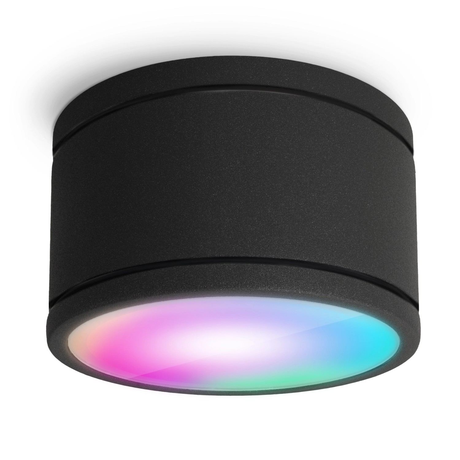 SSC-LUXon CELI-WX LED Spot IP44 Schwarz Smart mit GX53 RGB CCT WLAN Lampe für Bad & Außen von SSC-LUXon
