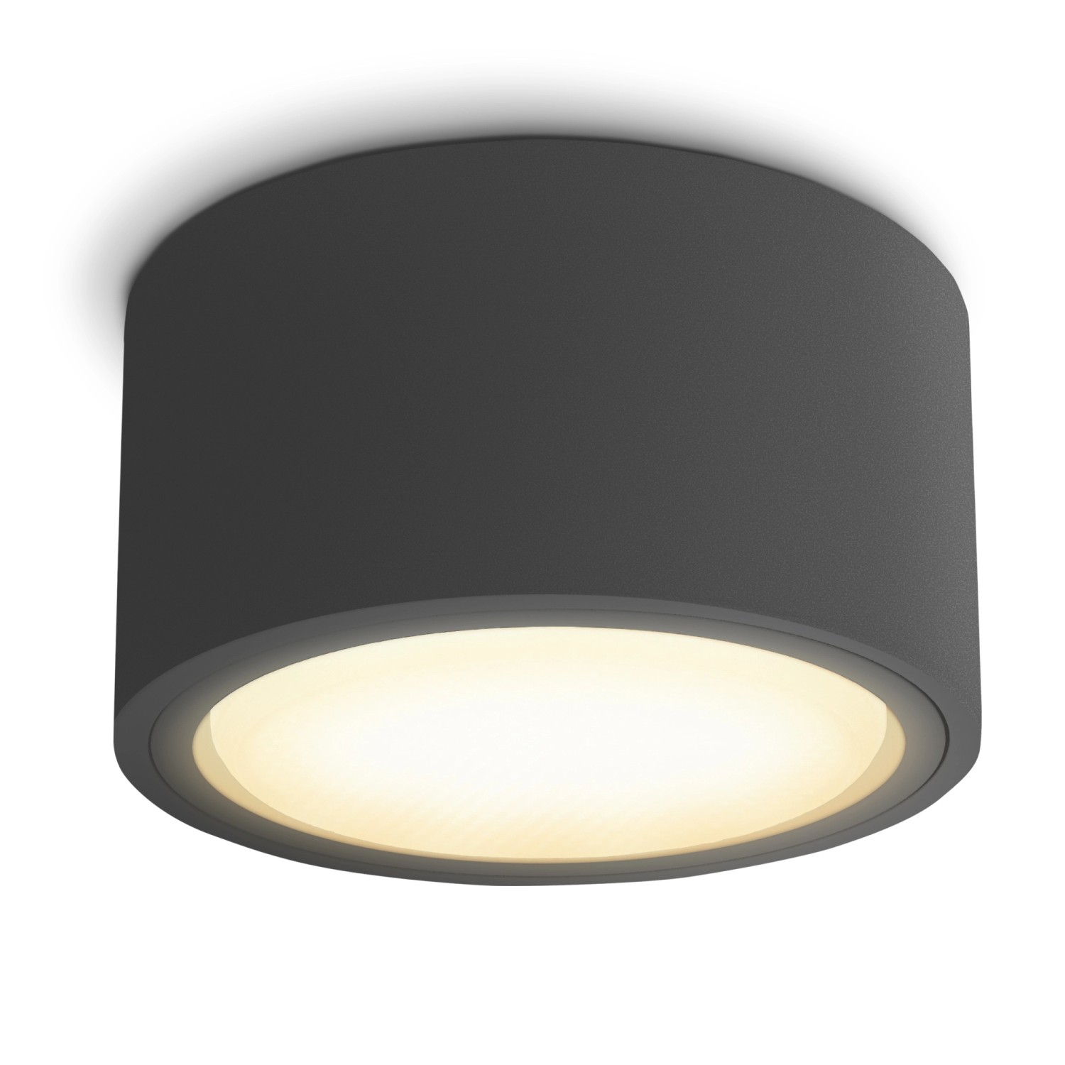 SSC-LUXon CELI-X LED Deckenstrahler Anthrazit Flach mit GX53 5W Warmweiß Lampe 230V von SSC-LUXon