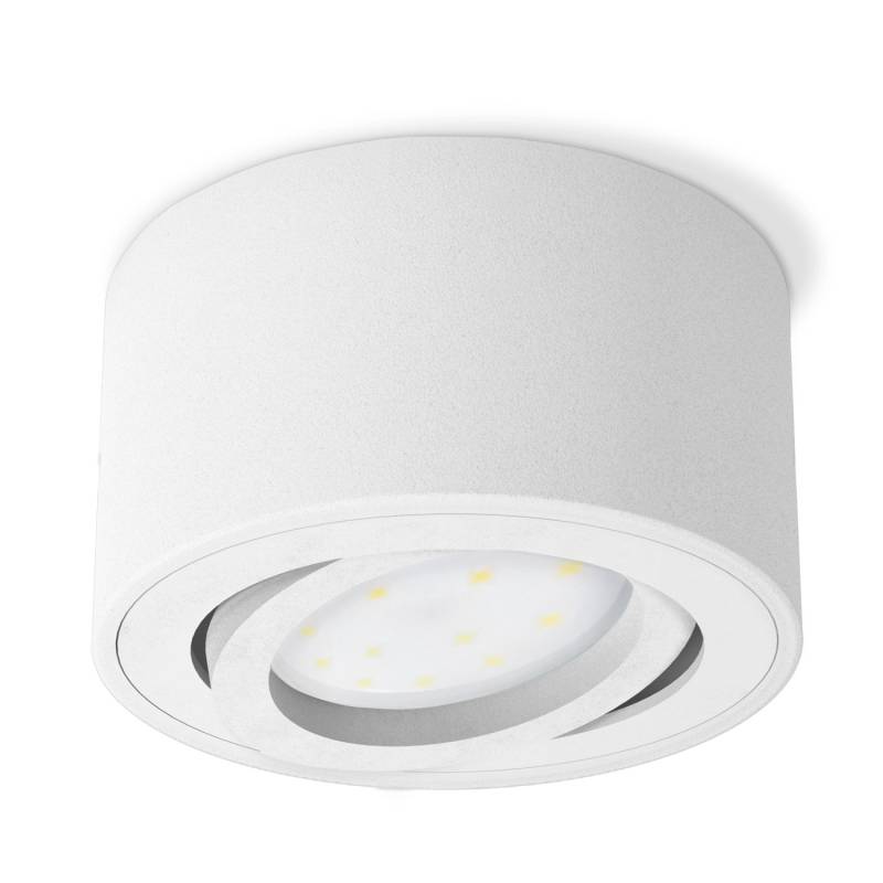 SSC-LUXon Celi-1WM LED Deckenstrahler Schwenkbar Flach Rund Weiß mit LED Modul 4W Warmweiß von SSC-LUXon
