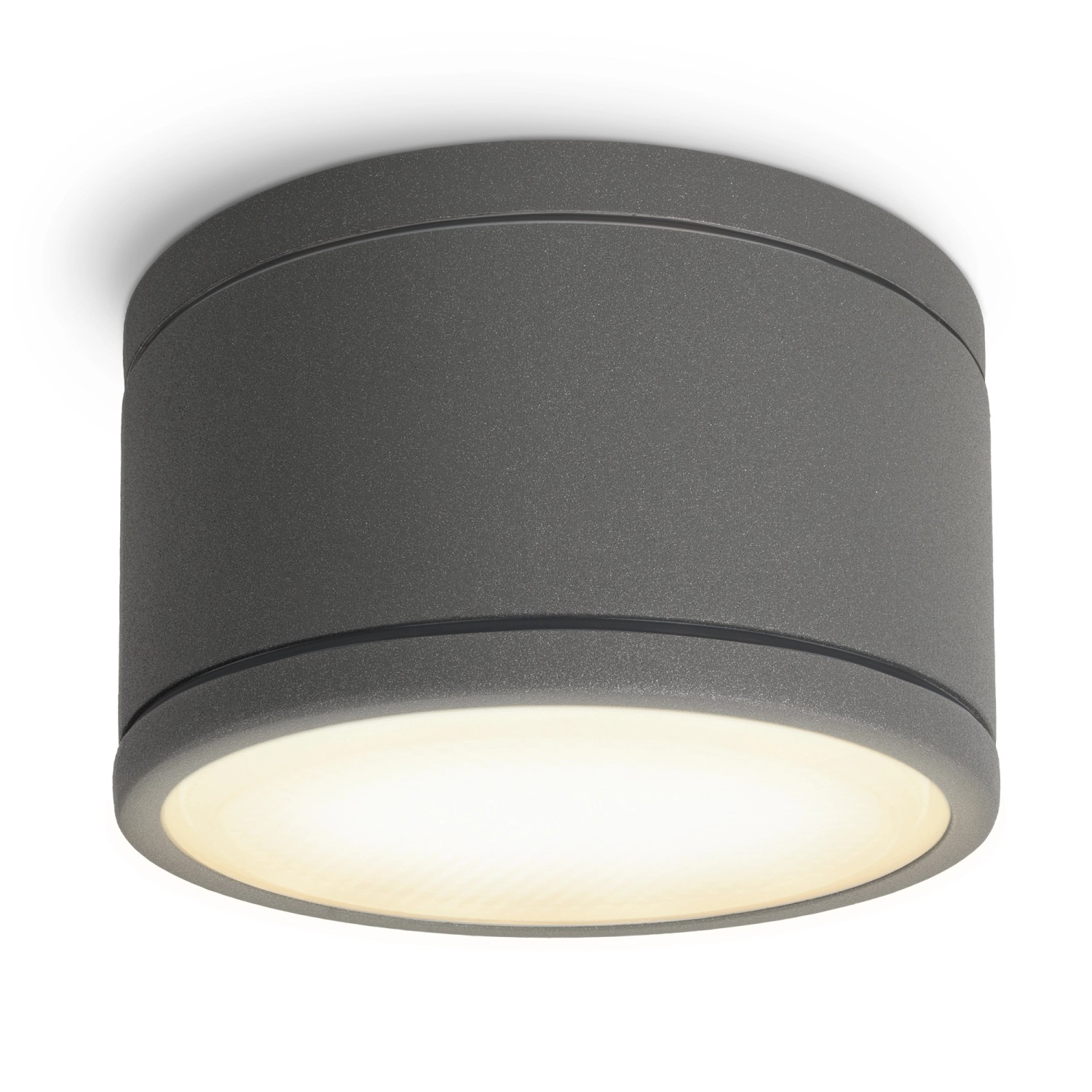 SSC-LUXon Celi-WX LED Feuchtraumstrahler IP44 Anthrazit Rund mit GX53 5W Warmweiß für Bad & Außen von SSC-LUXon