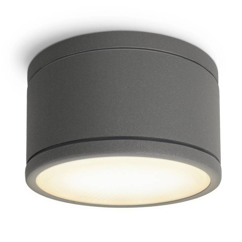 SSC-LUXon Celi-WX LED Feuchtraumstrahler IP44 Anthrazit Rund mit GX53 5W Warmweiß für Bad & Außen von SSC-LUXon