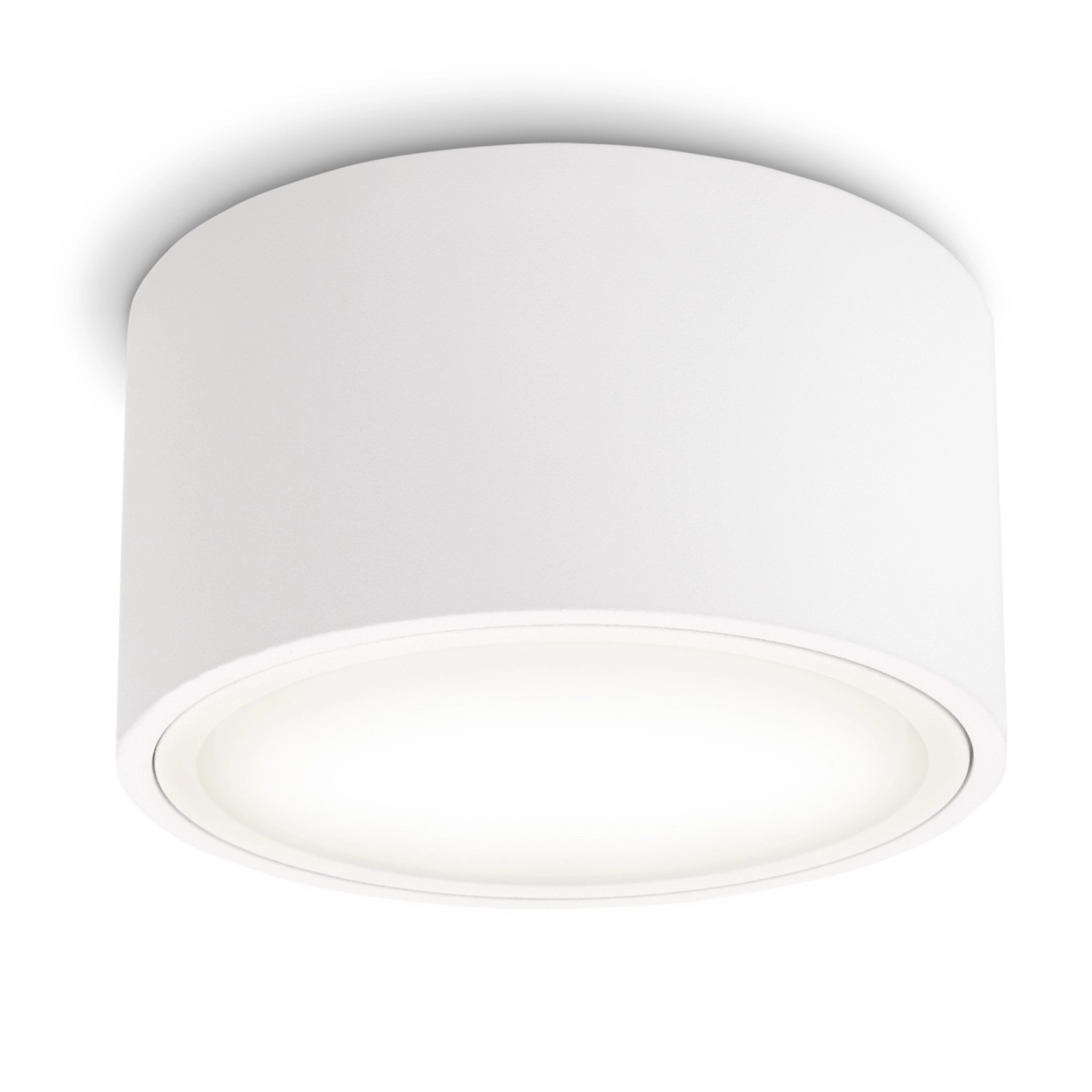 SSC-LUXon Celi-X LED Deckenaufbauleuchte Flach Weiß Rund mit GX53 5W Neutralweiß für Büro & Flur von SSC-LUXon