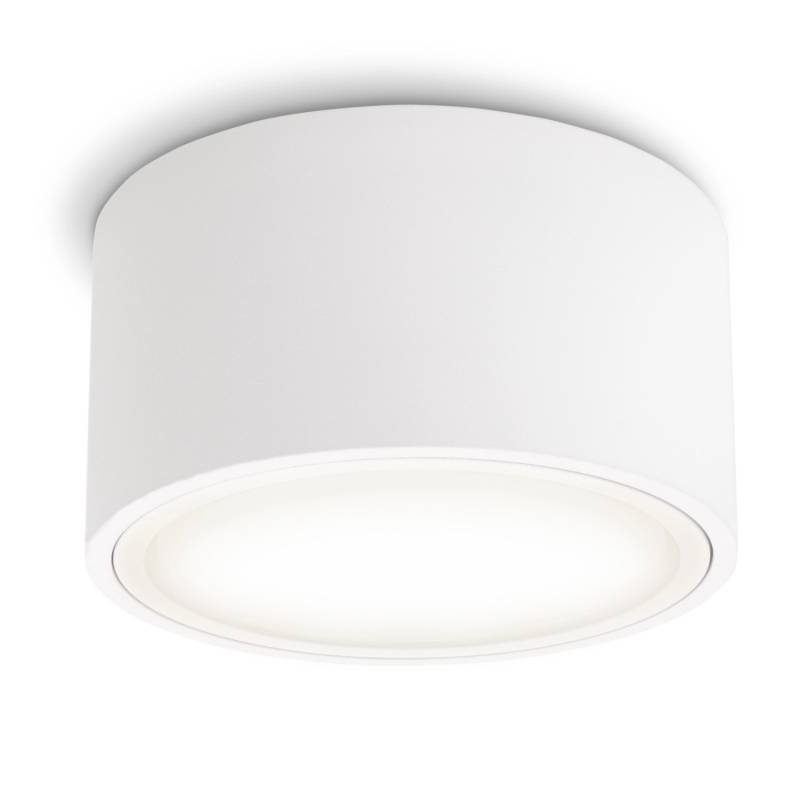 SSC-LUXon Celi-X LED Deckenaufbauleuchte Flach Weiß Rund mit GX53 5W Neutralweiß für Büro & Flur von SSC-LUXon