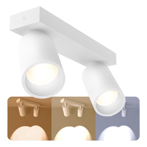 SSC-LUXon Deckenstrahler NUVIO Aufputzleuchte 2-flammig weiß inkl. LED GU10 5W 3 Lichtfarben kaltweiß neutralweiß warmweiss 3CCT SSC-LUXon Deckenstrahler NUVIO Aufputzleuchte 2-flammig weiß inkl. LED GU10 5W 3 Lichtfarben kaltweiß neutralweiß warmweiss 3CCT von SSC-LUXon