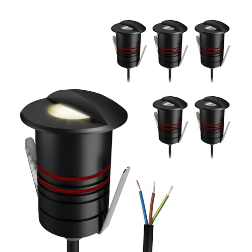 SSC-LUXon JAVO 6er Set Boden Einbaustrahler Aussen IP67 warmweißes Licht Ø 47mm - dunkelgraue Wegleuchte 230V seitliches Licht SSC-LUXon JAVO 6er Set Boden Einbaustrahler Aussen IP67 warmweißes Licht Ø 47mm - dunkelgraue Wegleuchte 230V seitliches Licht von SSC-LUXon