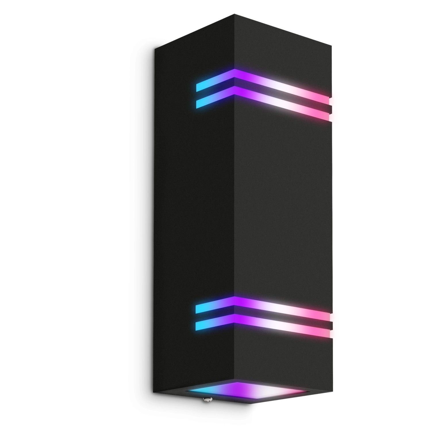 SSC-LUXon JOVO-L Smarte Außenwandleuchte Schwarz IP44 inkl. 2x RGB GU10 WLAN von SSC-LUXon