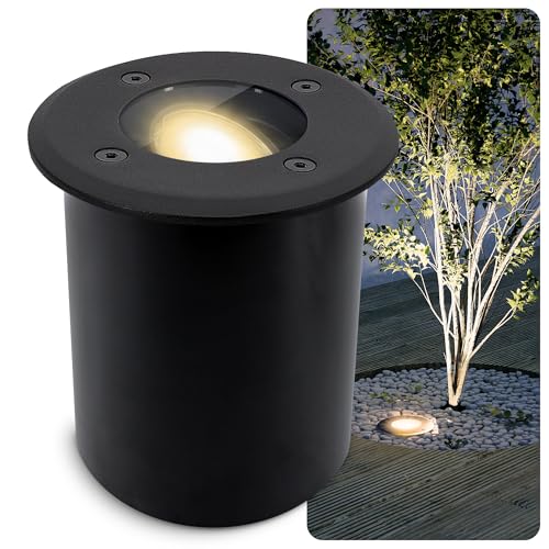 SSC-LUXon JUAVI Bodeneinbauleuchte aussen IP67 LED - Bodenstrahler schwarz matt 230V befahrbar - inkl. GU10 LED Lampe 6W warmweiß SSC-LUXon JUAVI Bodeneinbauleuchte aussen IP67 LED - Bodenstrahler schwarz matt 230V befahrbar - inkl. GU10 LED Lampe 6W warmweiß von SSC-LUXon