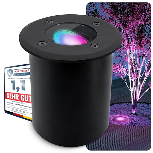 SSC-LUXon JUAVI Bodeneinbauleuchte aussen Steuerbar per App & Sprache - Bodenstrahler schwarz befahrbar mit Smart GU10 WLAN RGBW 5W dimmbar SSC-LUXon JUAVI Bodeneinbauleuchte aussen Steuerbar per App & Sprache - Bodenstrahler schwarz befahrbar mit Smart GU10 WLAN RGBW 5W dimmbar von SSC-LUXon