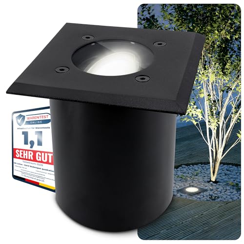 SSC-LUXon JUAVI Bodenleuchte Einbau aussen schwarz IP67 schwenkbar - Außenleuchte Garten eckig mit GU10 LED neutralweiß 5W befahrbar SSC-LUXon JUAVI Bodenleuchte Einbau aussen schwarz IP67 schwenkbar - Außenleuchte Garten eckig mit GU10 LED neutralweiß 5W befahrbar von SSC-LUXon