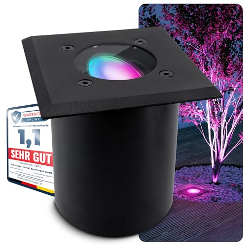 SSC-LUXon JUAVI Bodenleuchte Einbau aussen schwarz schwenkbar kompatibel mit Smart Speaker - Außenleuchte Garten mit Smart Home GU10 LED SSC-LUXon JUAVI Bodenleuchte Einbau aussen schwarz schwenkbar kompatibel mit Smart Speaker - Außenleuchte Garten mit Smart Home GU10 LED von SSC-LUXon