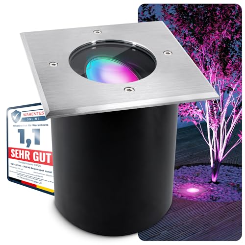 SSC-LUXon JUAVI LED Bodenstrahler schwenkbar eckig - mit GU10 Smart WiFi RGBW - Boden Einbauleuchte kompatibel mit Alexa, Siri & Google SSC-LUXon JUAVI LED Bodenstrahler schwenkbar eckig - mit GU10 Smart WiFi RGBW - Boden Einbauleuchte kompatibel mit Alexa, Siri & Google von SSC-LUXon