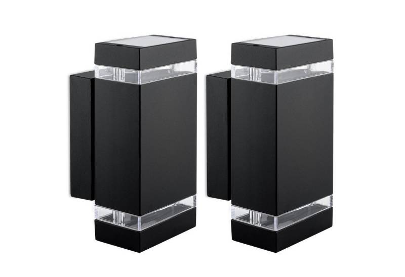 SSC-LUXon LED Außen-Wandleuchte Aussen Wandleuchte Up & Down Aufbauleuchte IP44 in schwarz mit 2x LED, Neutralweiß von SSC-LUXon