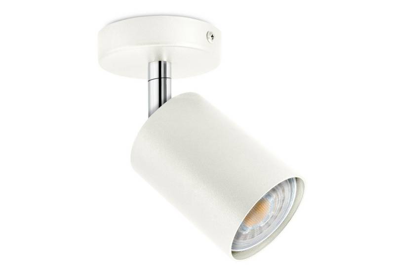 SSC-LUXon LED Aufbaustrahler LED Deckenstrahler 1 flammig Wandspot in weiss schwenkbar LED GU10, Warmweiß von SSC-LUXon