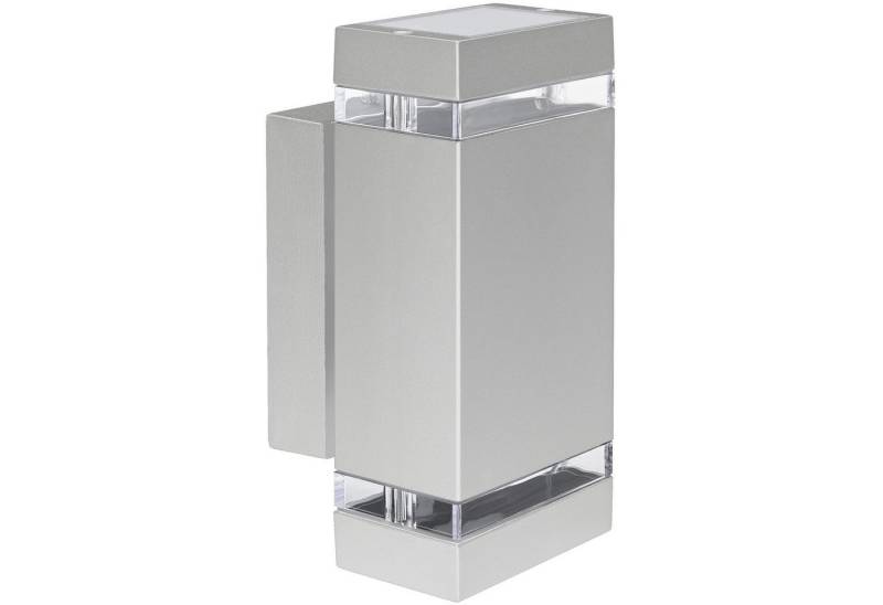 SSC-LUXon LED Außen-Wandleuchte LED Wandleuchte Up & Down Aussen IP44 silber grau mit 2x LED GU10 5W, Neutralweiß von SSC-LUXon