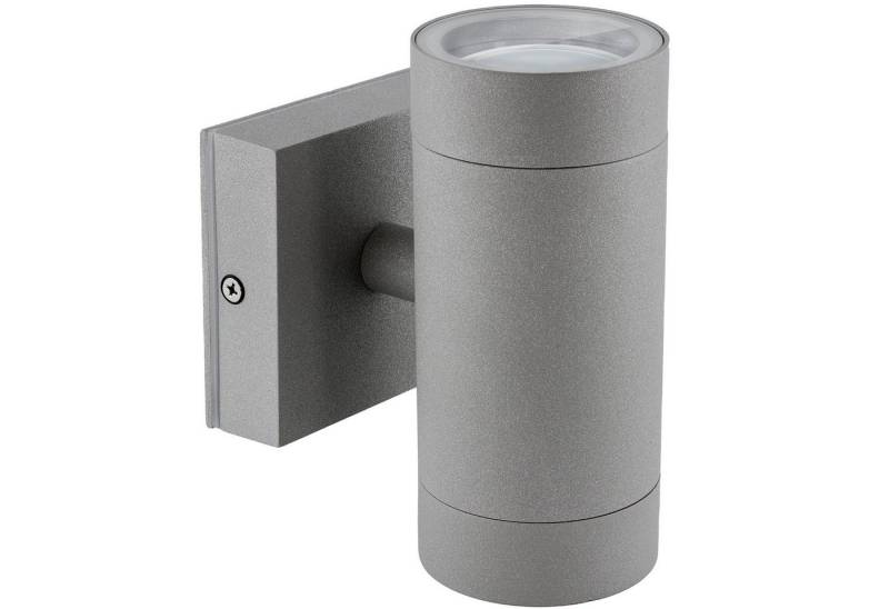 SSC-LUXon LED Außen-Wandleuchte Monto LED Wandlampe Up & Down grau fuer Innen & Aussen IP54 2 GU10, Warmweiß von SSC-LUXon