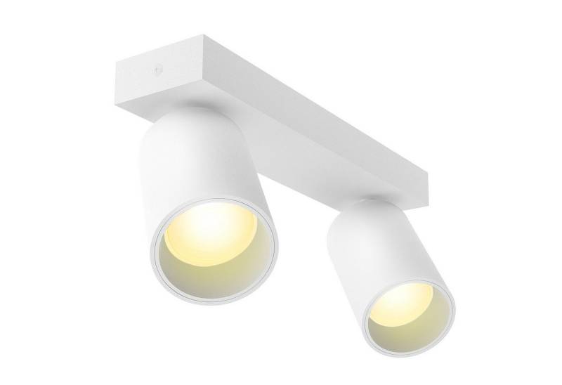 SSC-LUXon LED Aufbaustrahler NUVIO LED Deckelnlampe 2 flammig weiß inkl. 7W dimmbar warmweiß Spot, Warmweiß von SSC-LUXon