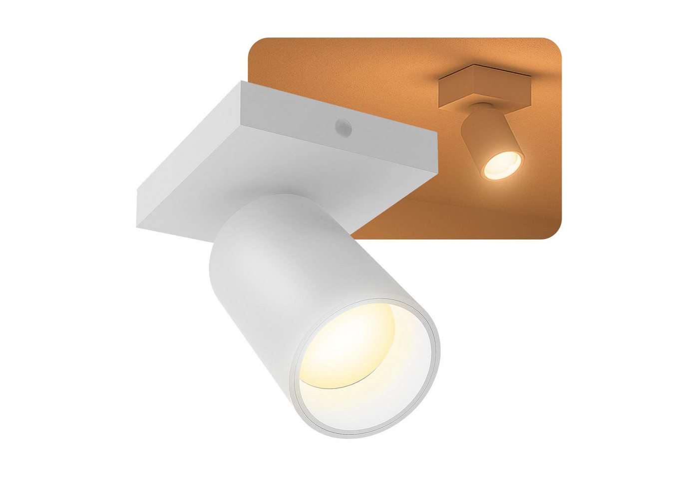 SSC-LUXon LED Aufbaustrahler NUVIO Spotleuchte Deckenlampe 1flammig weiß mit 7W dimmbar warmweiß, Warmweiß SSC-LUXon LED Aufbaustrahler NUVIO Spotleuchte Deckenlampe 1flammig weiß mit 7W dimmbar warmweiß, Warmweiß von SSC-LUXon