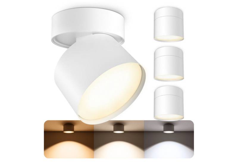 SSC-LUXon LED Aufbaustrahler SAMU Aufbaustrahler schwenkbar LED GX53 3W einstellbare Lichtfarbe, Warmweiß bis Tageslicht von SSC-LUXon