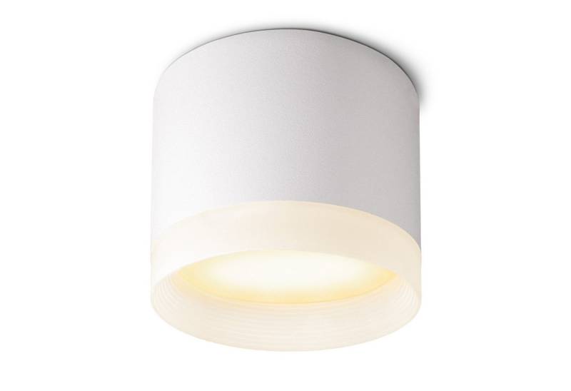 SSC-LUXon LED Aufbaustrahler VORA LED Aufbaulampe rund weiß inkl. LED GX53 5W warmweiß, Warmweiß von SSC-LUXon