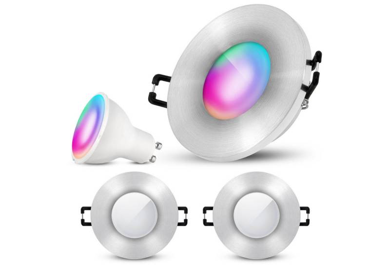 SSC-LUXon LED Außen-Deckenleuchte BEDA Bad Einbauspot IP65 silber gebuerstet mit Smart WLAN RGB GU10, RGB & Weißtöne SSC-LUXon LED Außen-Deckenleuchte BEDA Bad Einbauspot IP65 silber gebuerstet mit Smart WLAN RGB GU10, RGB & Weißtöne von SSC-LUXon