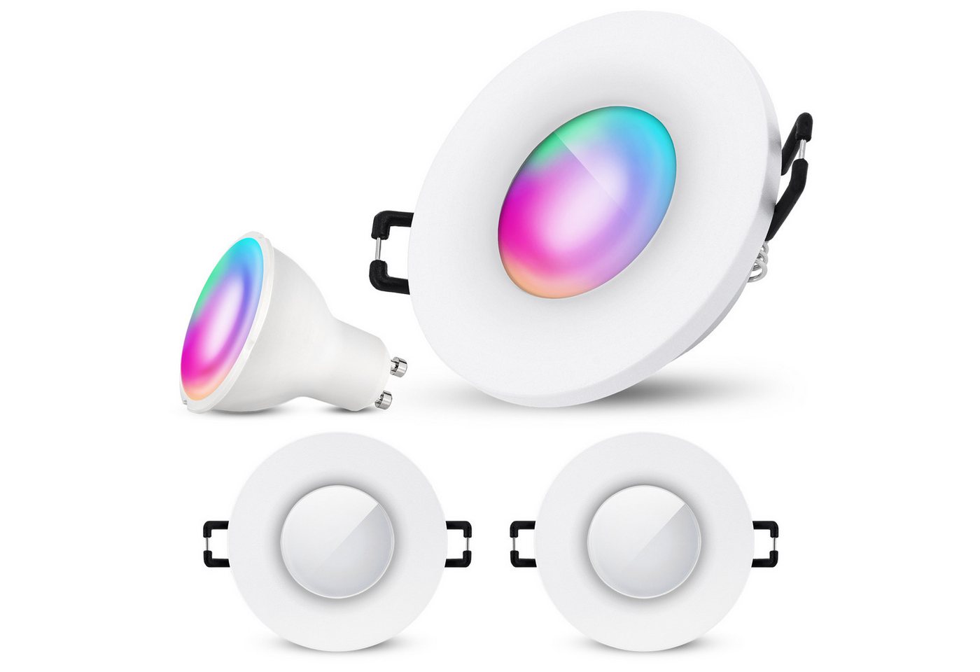 SSC-LUXon LED Außen-Deckenleuchte BEDA Bad Einbaustrahler IP65 mit WLAN GU10 RGB Smart LED 5W dimmbar, RGB & Weißtöne SSC-LUXon LED Außen-Deckenleuchte BEDA Bad Einbaustrahler IP65 mit WLAN GU10 RGB Smart LED 5W dimmbar, RGB & Weißtöne von SSC-LUXon