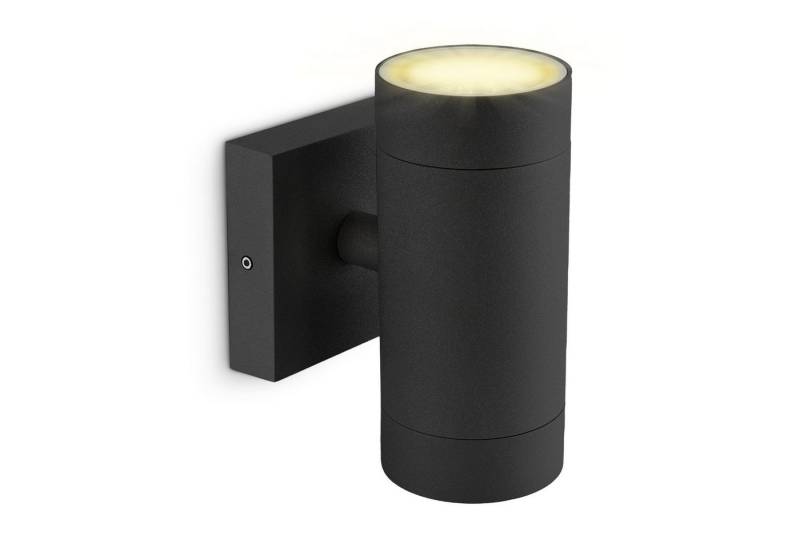 SSC-LUXon LED Außen-Wandleuchte ESMO Up Down Wandleuchte Aussen IP54 mit 2x fourSTEP Dim LED GU10 5W, Warmweiß von SSC-LUXon